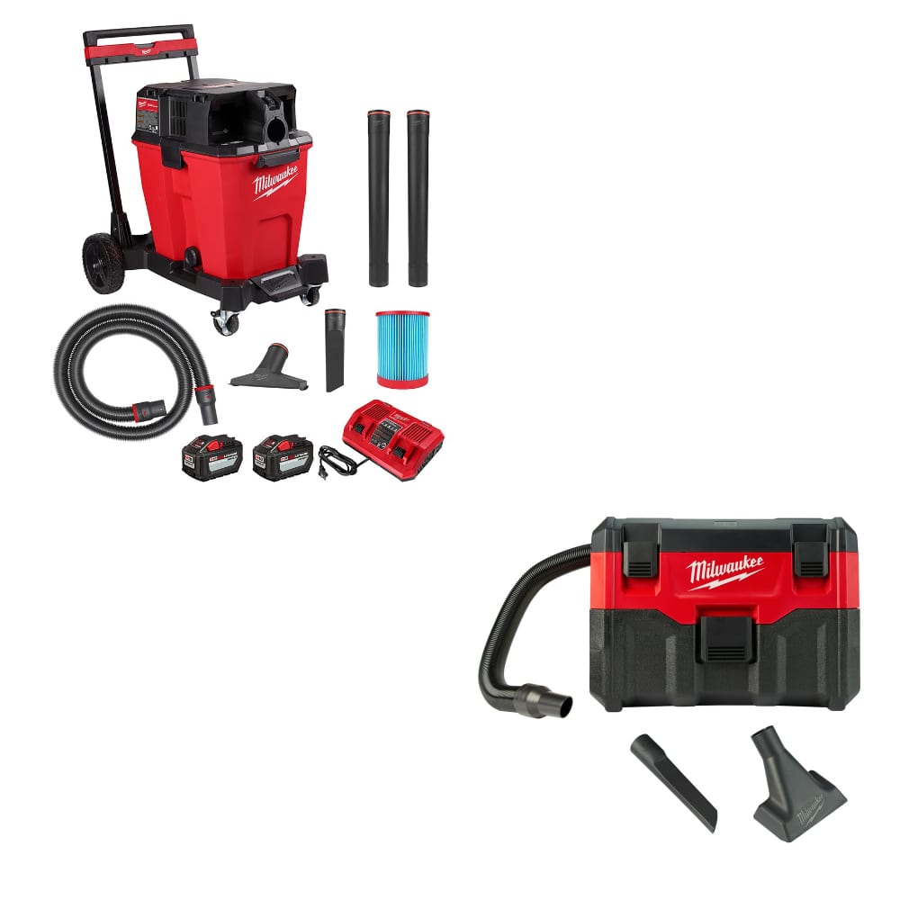 Milwaukee 0930-22HD M18 FUEL Wet/Dry Vacuum Kit W/ FREE 0880-20 18V Vacuum, Bare