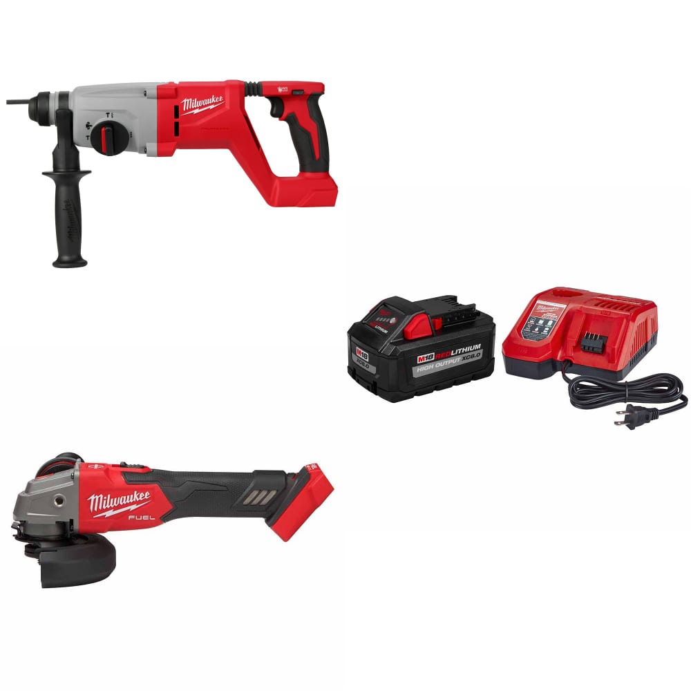 Milwaukee 2613-20 M18 Rotary Hammer w/ FREE 2889-20 M18 Grinder & Starter Kit