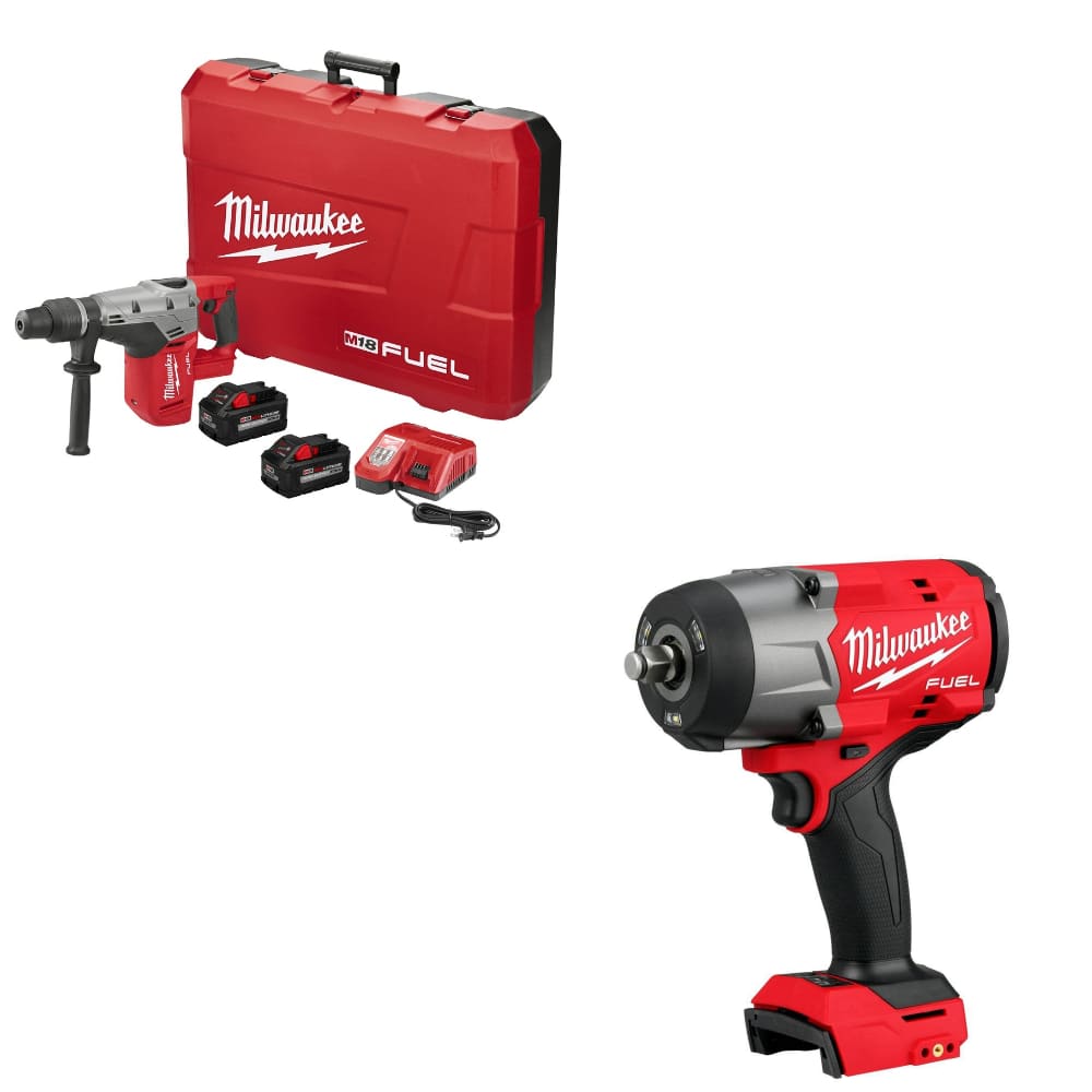 Milwaukee 2717-22HD M18 FUEL Rotary Hammer Kit W/ FREE 2967-20 M18 Impact Wrench