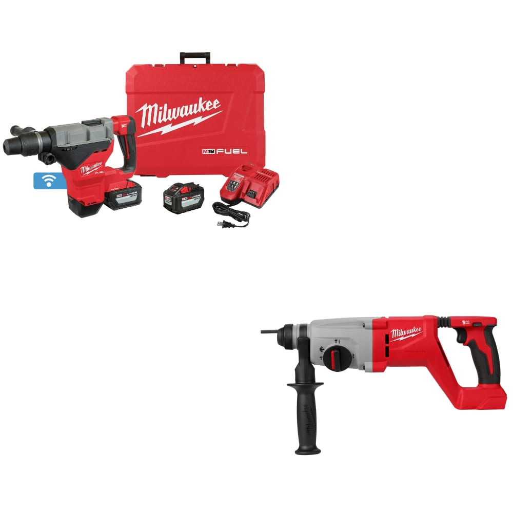 Milwaukee 2718-22HD M18 FUEL Rotary Hammer Kit W/ FREE 2613-20 M18 Rotary Hammer