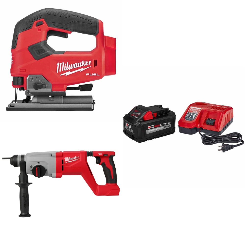 Milwaukee 2737-20 M18 Jig Saw w/ FREE 2613-20 M18 Rotary Hammer & Starter Kit