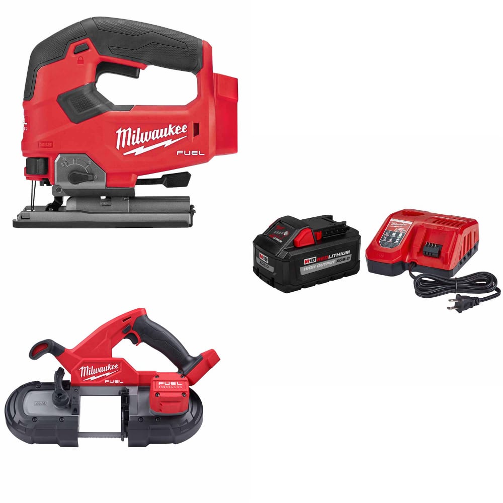 Milwaukee 2737-20 M18 Jig Saw, Bare w/ FREE 2829-20 M18 Band Saw & Starter Kit