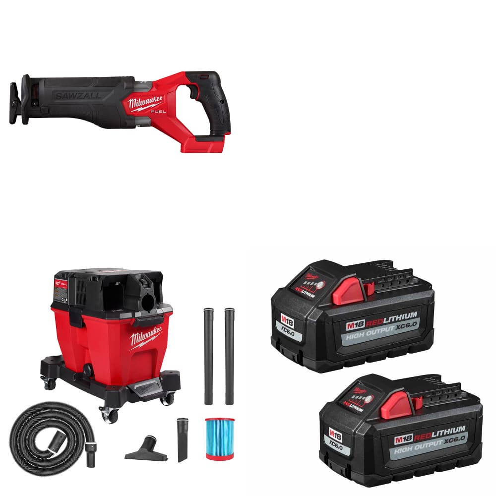 Milwaukee  2821-20 M18 FUEL Recip Saw W/ 0920-20 M18 Vacuum & FREE Battery-2Pk