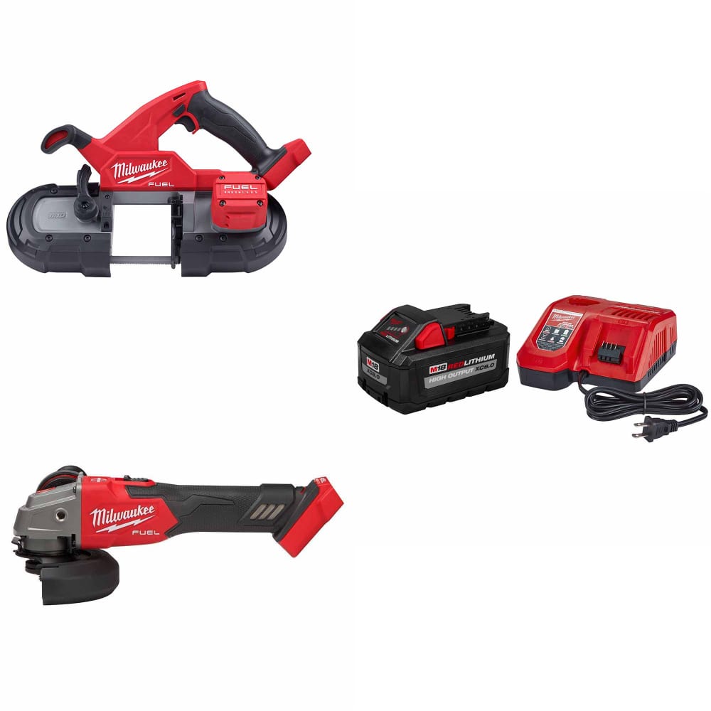 Milwaukee 2829-20 M18 FUE Band Saw w/ FREE 2889-20 M18 Grinder & Starter Kit