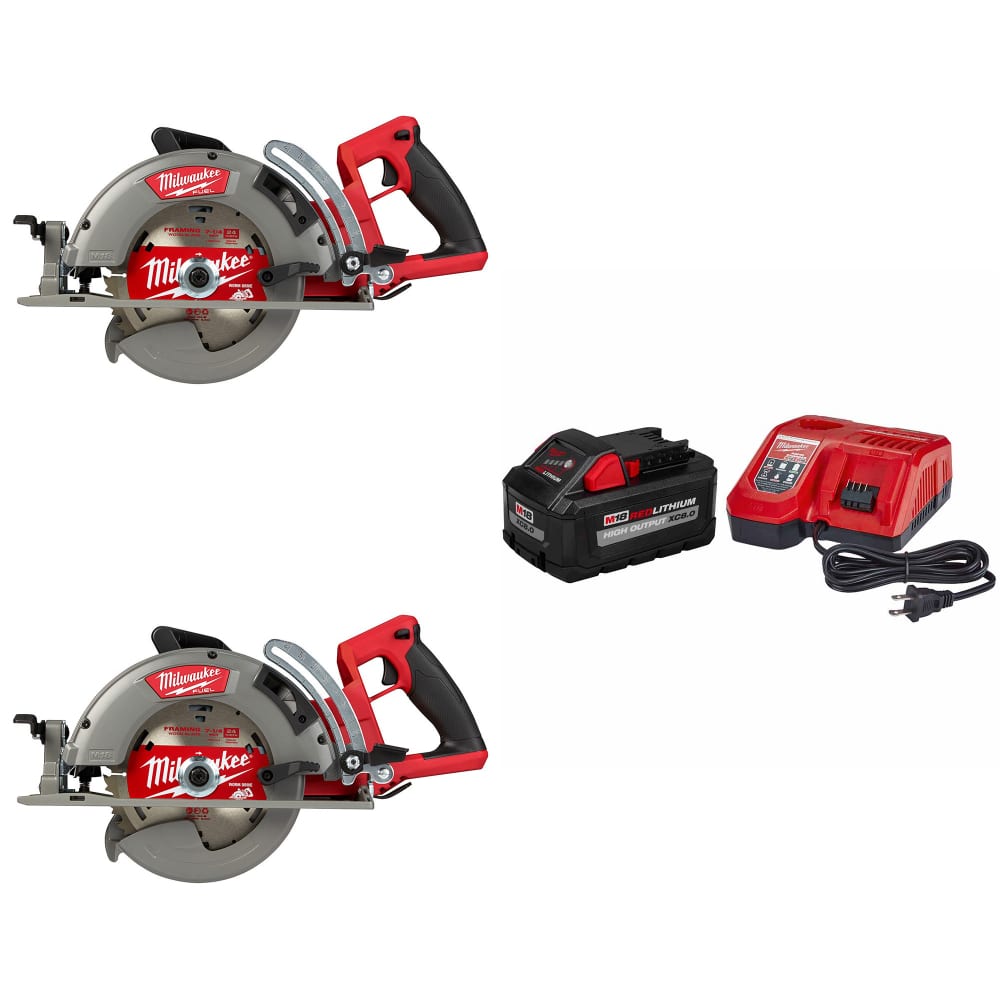 Milwaukee 2830-20 M18 FUEL Circular Saw, 2Pk w/ FREE 48-59-1880 M18 Starter Kit