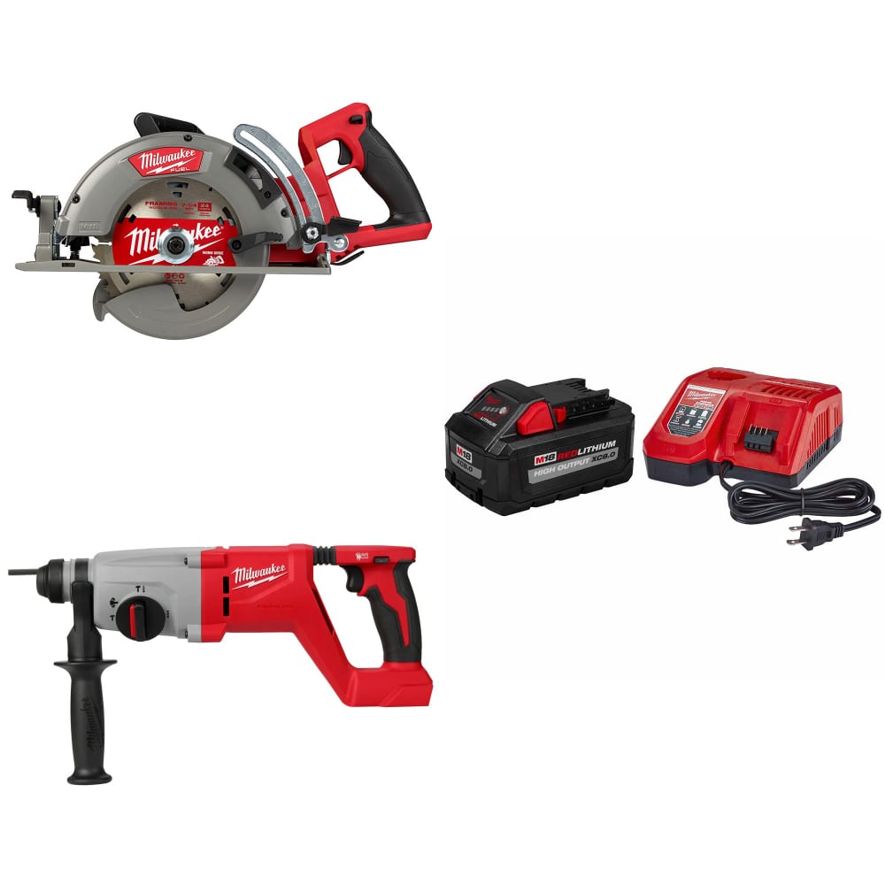 Milwaukee 2830-20 M18 Circ Saw w/ FREE 2613-20 M18 Rotary Hammer & Starter Kit