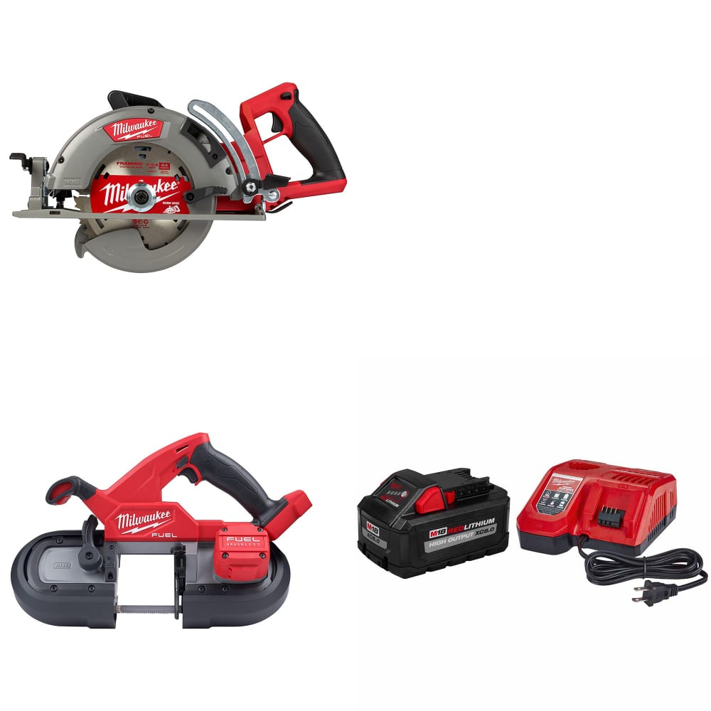 Milwaukee 2830-20 M18 FUEL Circ Saw W/ 2829S-20 M18 Band Saw & FREE Starter Kit