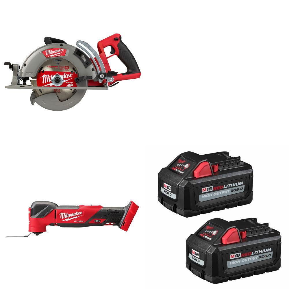 Milwaukee 2830-20 M18 FUEL Circ Saw W/ 2836-20 M18 Multi-Tool & FREE Battery-2Pk