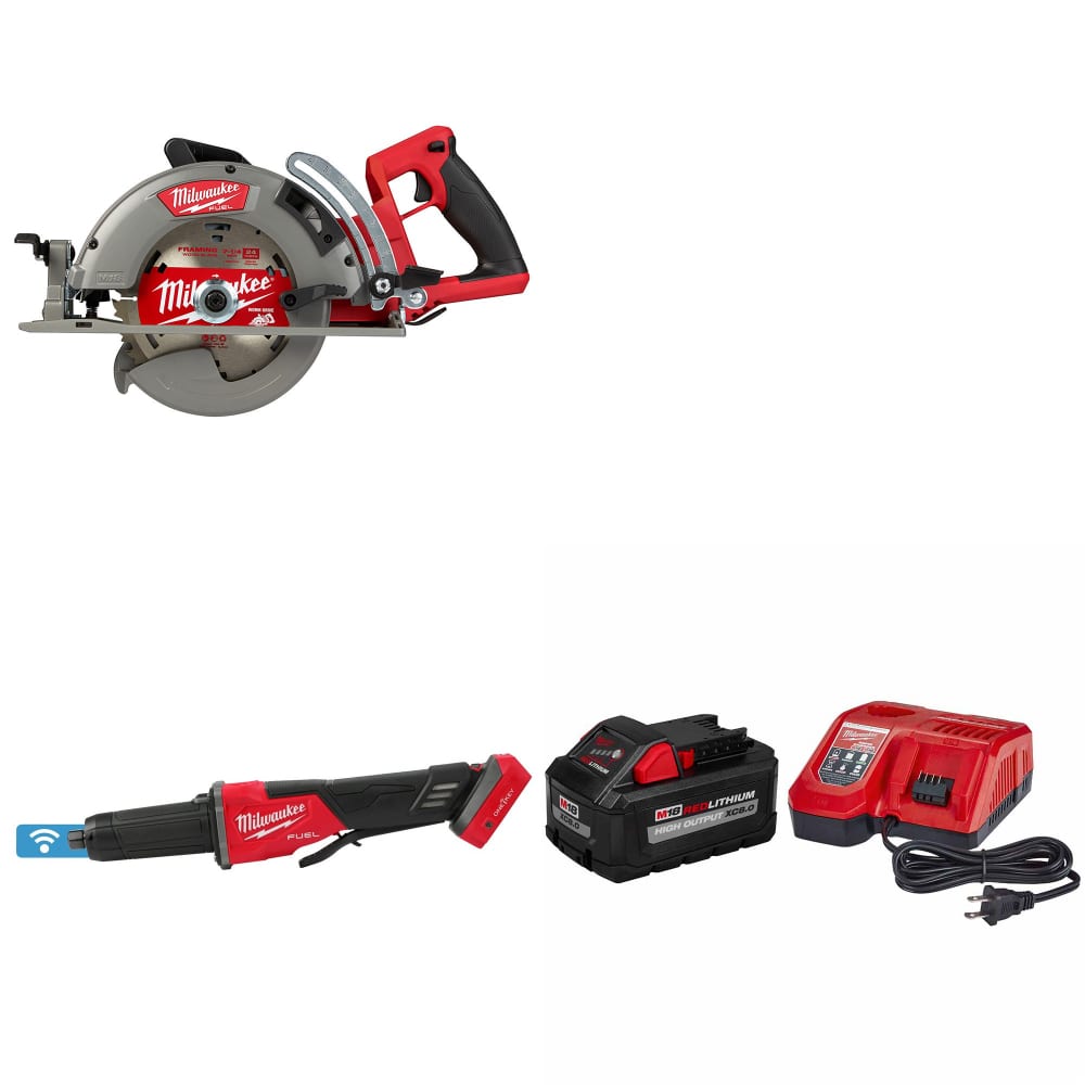 Milwaukee 2830-20 M18 FUEL Circ Saw W/ 2984-20 Die Grinder & FREE Starter Kit