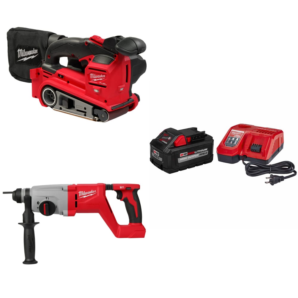 Milwaukee 2832-20 M18 Sander w/ FREE 2613-20 M18 Rotary Hammer & Starter Kit