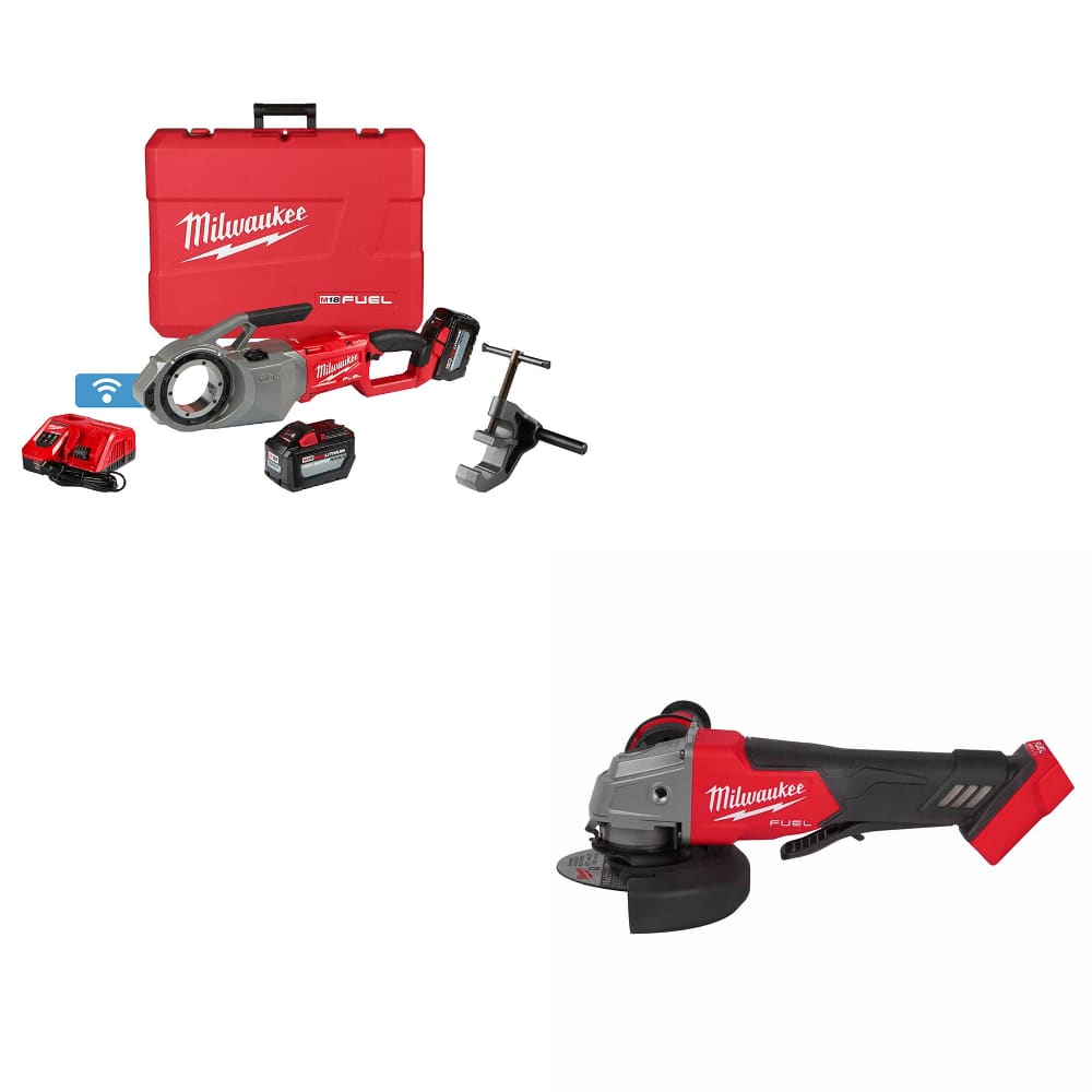 Milwaukee 2874-22HD M18 FUEL Pipe Threader Kit W/ FREE 2880-20 M18 FUEL Grinder