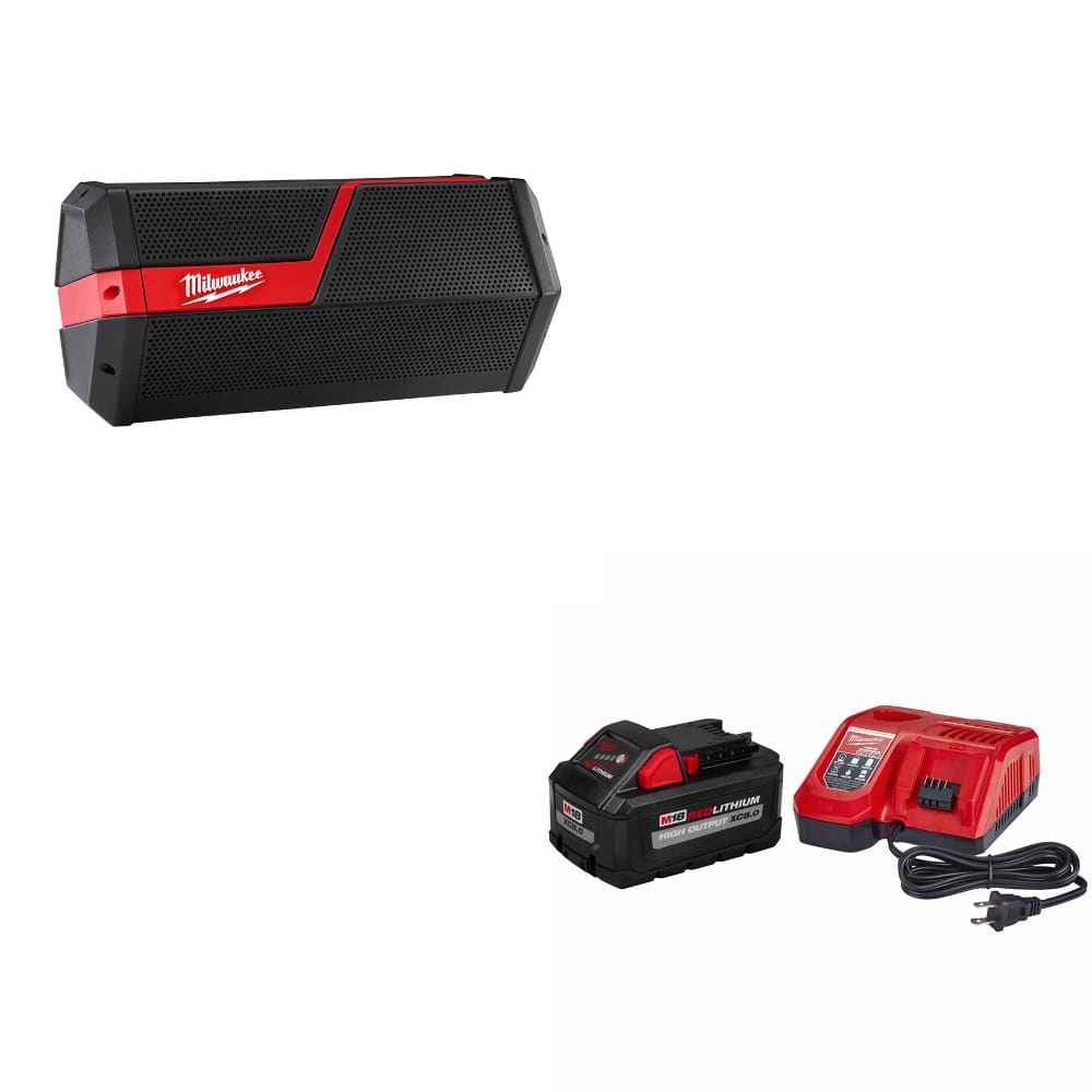 Milwaukee 2891-20 M18/M12 Wireless Jobsite Speaker w/ 48-59-1880 Starter Kit