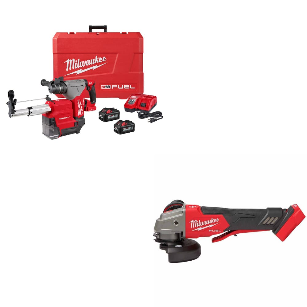 Milwaukee 2915-22DE M18 FUEL Rotary Hammer Kit W/ FREE 2888-20 M18 FUEL Grinder