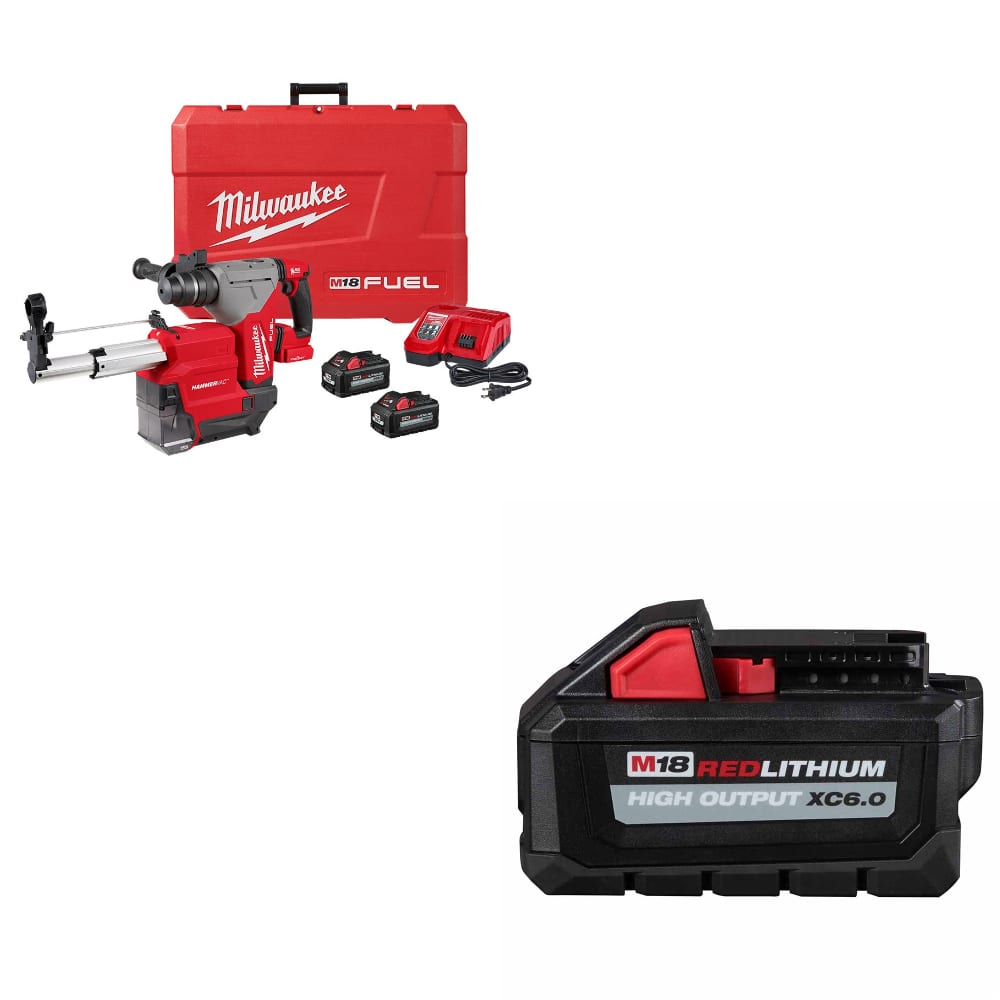 Milwaukee 2915-22DE M18 FUEL Rotary Hammer Kit w/ FREE 48-11-1865 M18 Battery Pk