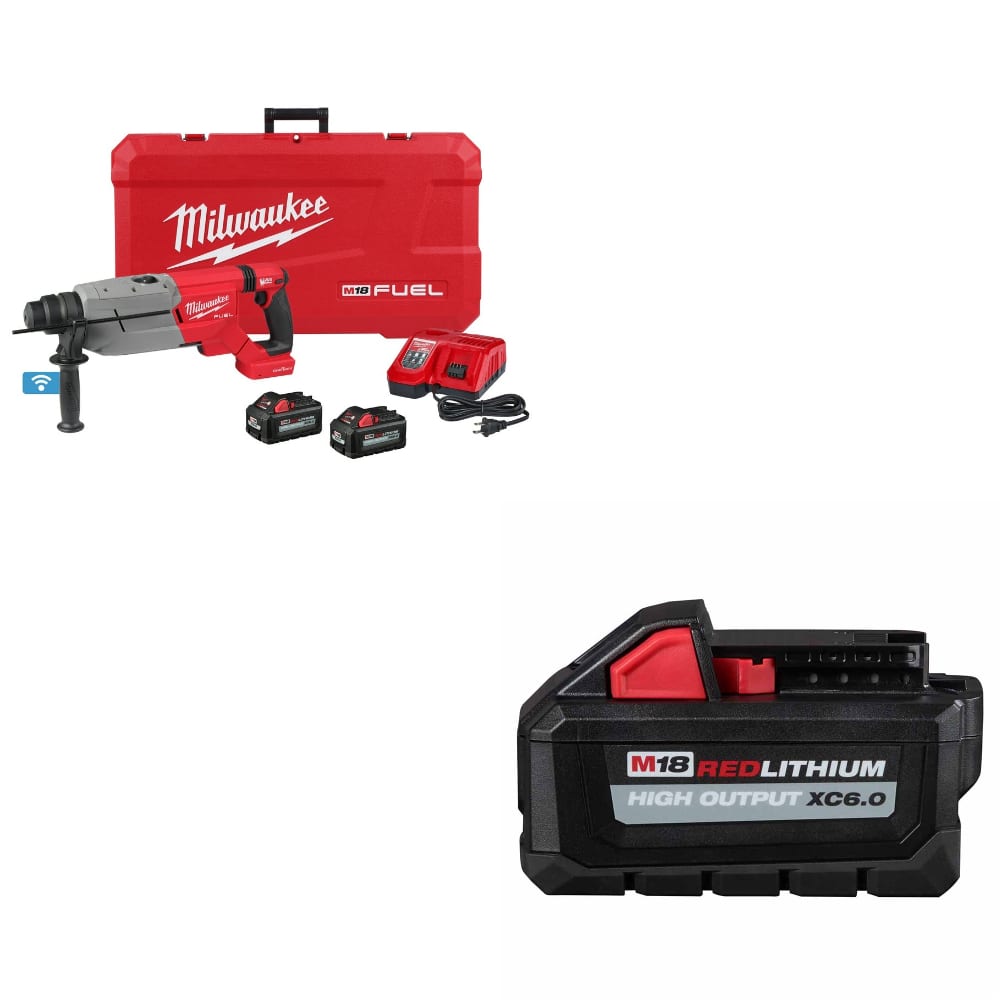 Milwaukee 2916-22 M18 FUEL Rotary Hammer Kit w/ FREE 48-11-1865 M18 Battery Pack