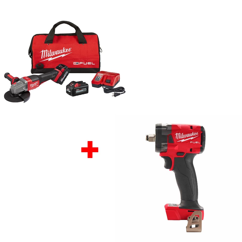 Milwaukee 2980-22 M18 FUEL GRINDER KIT w/ 2855-20 M18 1/2" Impact Wrench