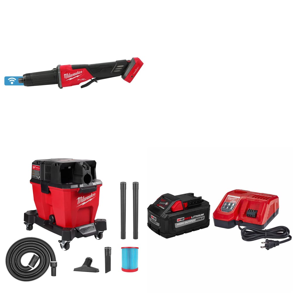 Milwaukee 2984-20 M18 FUEL Die Grinder W/ 0920-20 M18 Vacuum & FREE Starter Kit