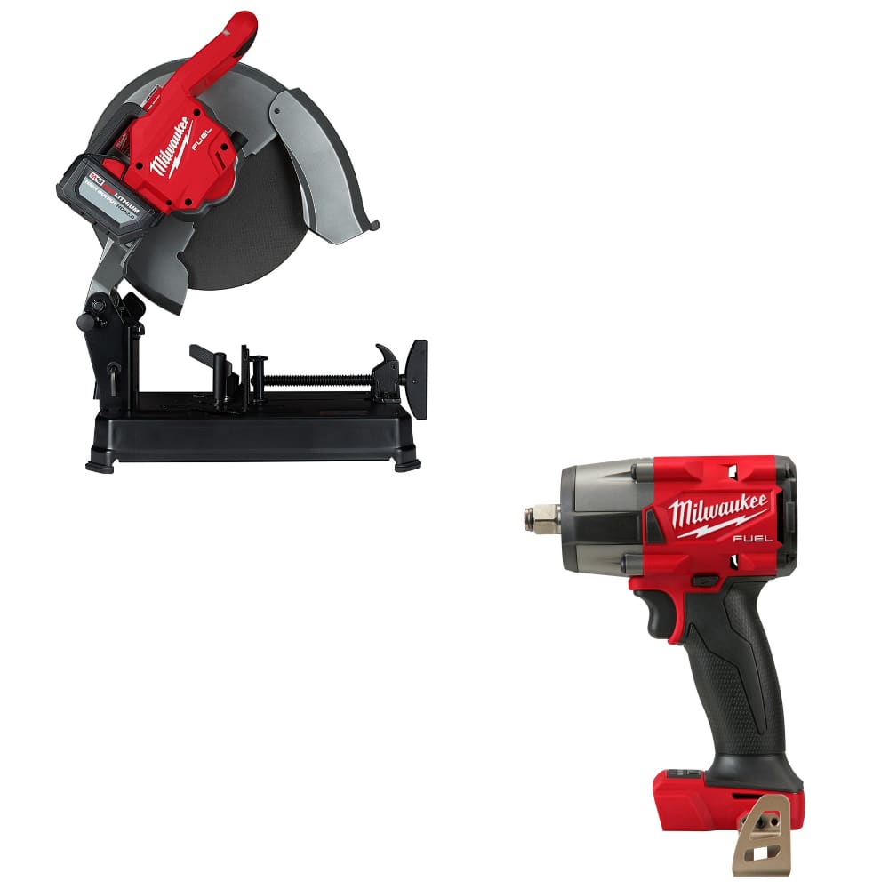 Milwaukee 2990-21HD M18 FUEL 14" Chop Saw W/ FREE 2962-20 M18 FUEL Impact Wrench