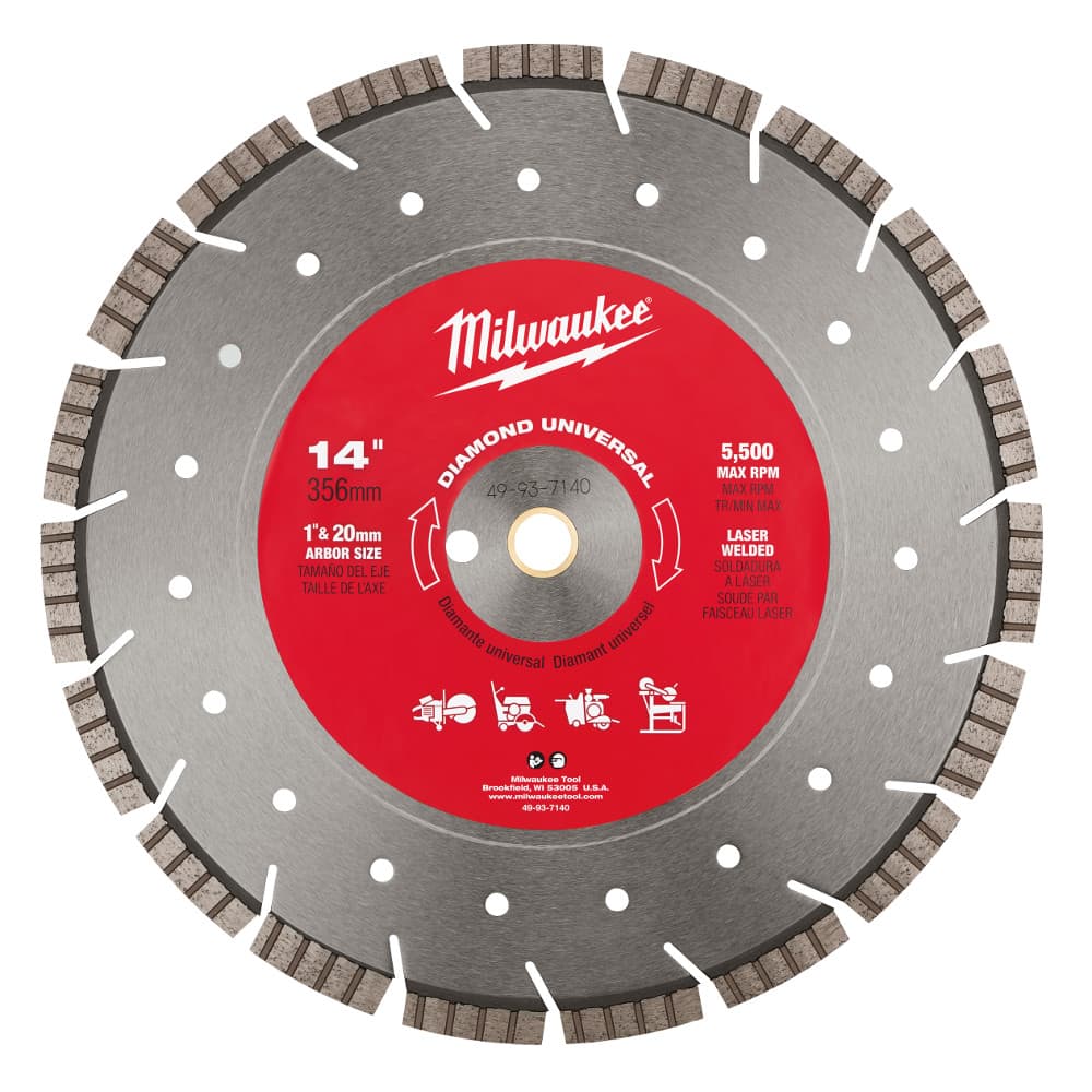 Milwaukee 49-93-7140 14" Diamond Universal Segmented-turbo Saw Blade - 2