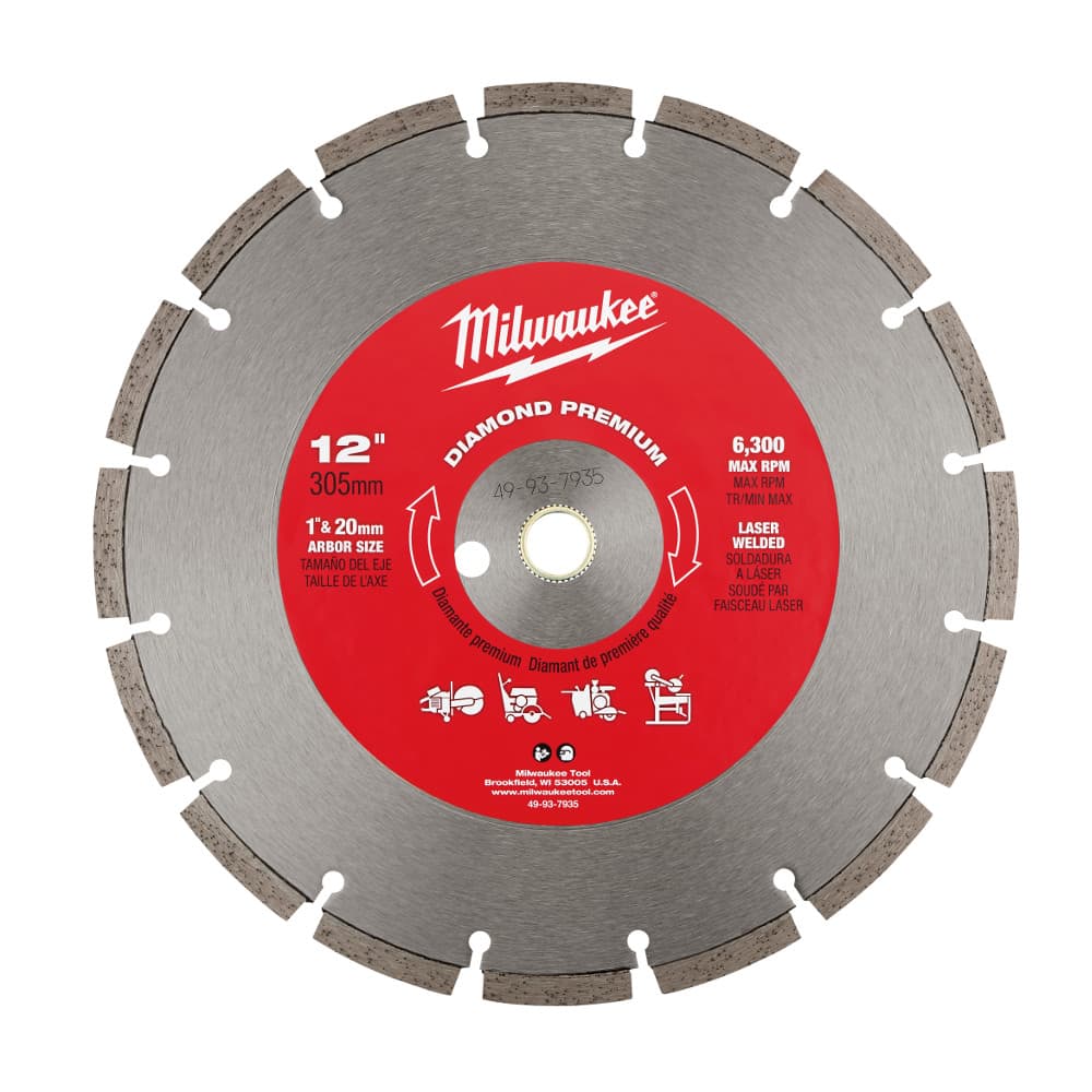 Milwaukee 49-93-7935 12" Diamond Premium Segmented Saw Blade - 2