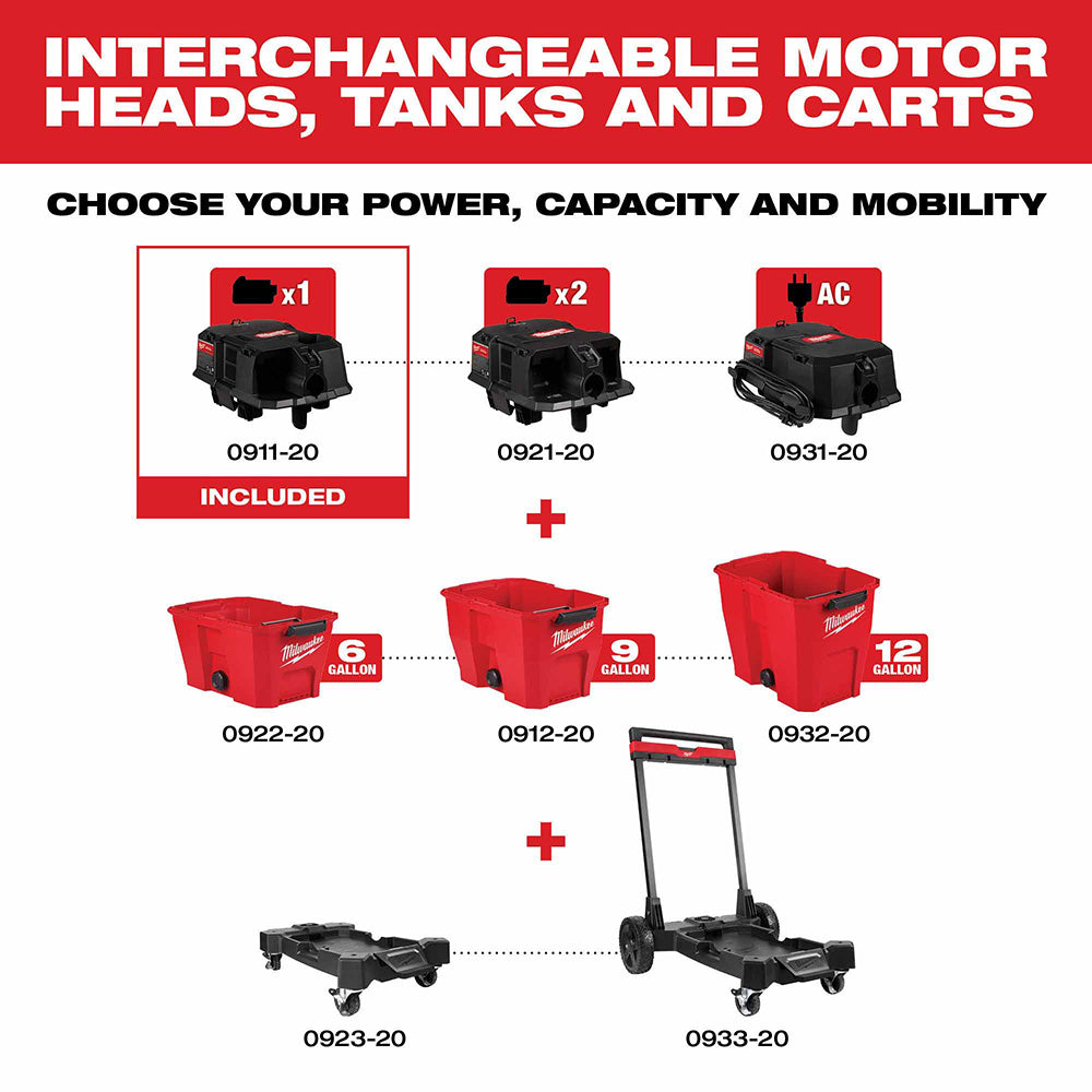 Milwaukee 0911-20 M18 FUEL Wet/Dry Vacuum Motor Head - 3