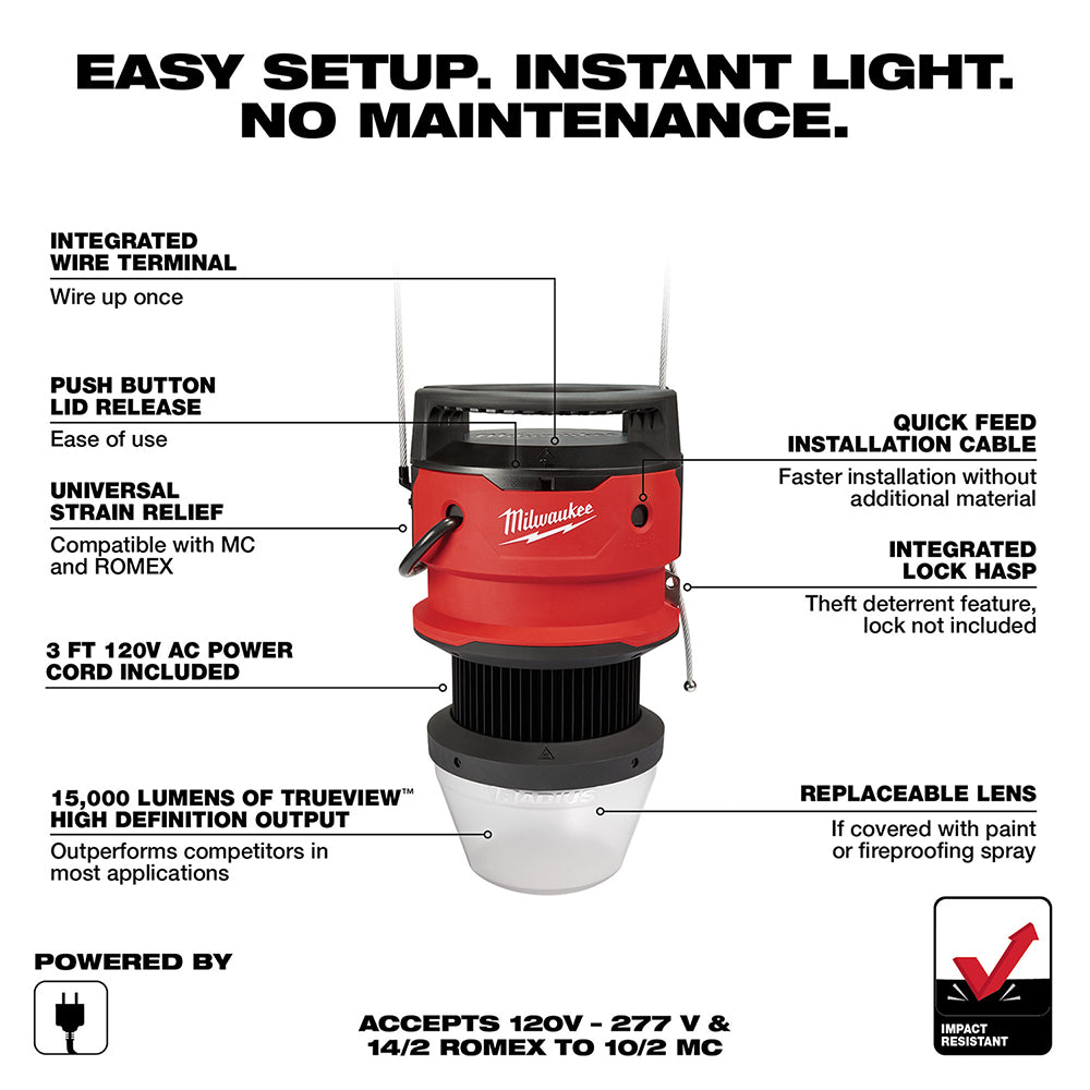 Milwaukee 2156-AC  RADIUS LED 130w Temporary Site Light - 2