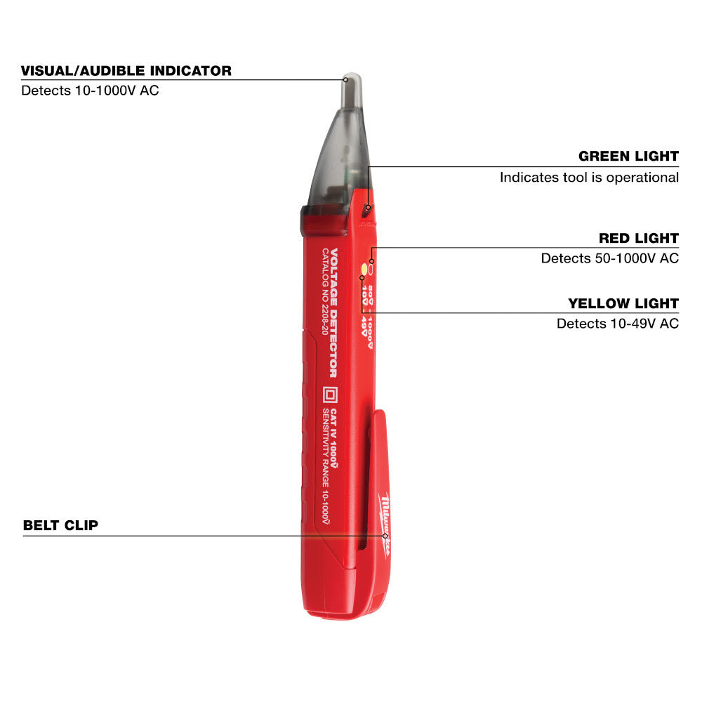 Milwaukee 2208-20 Dual Range Voltage Detector - 3