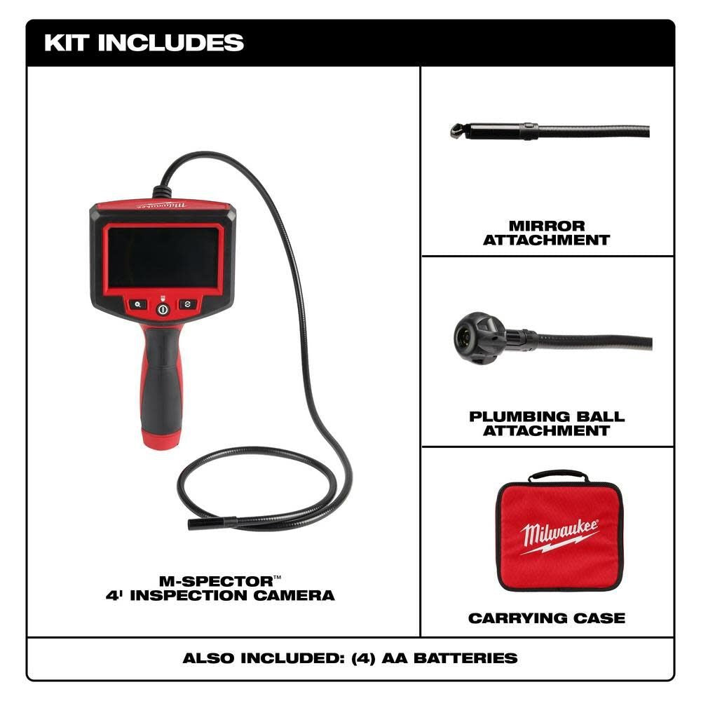 Milwaukee 2319-20 M-Spector 4' Inspection Camera - 3