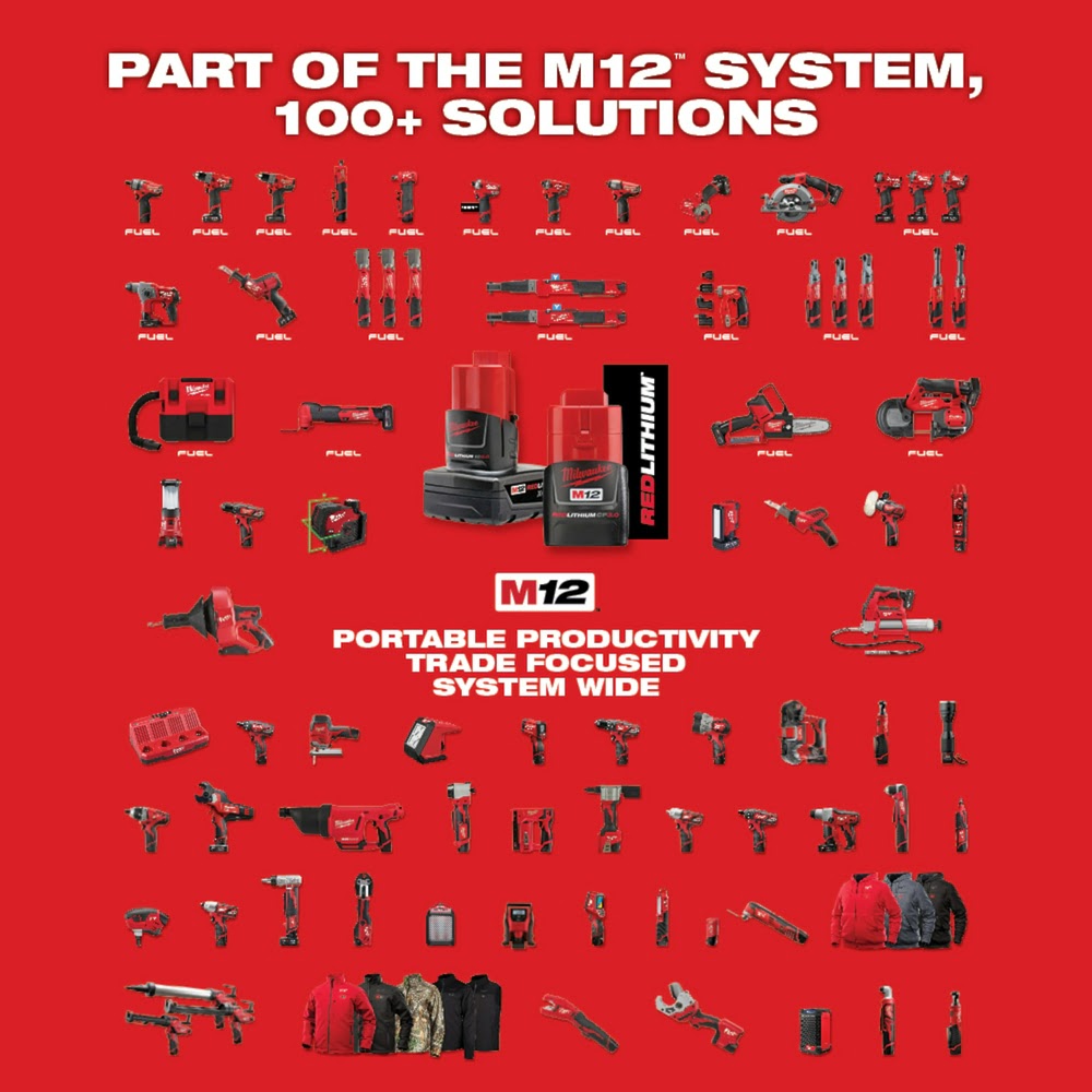 Milwaukee 2408-22 M12 3/8” Hmr Drill/Driver Kit - 10