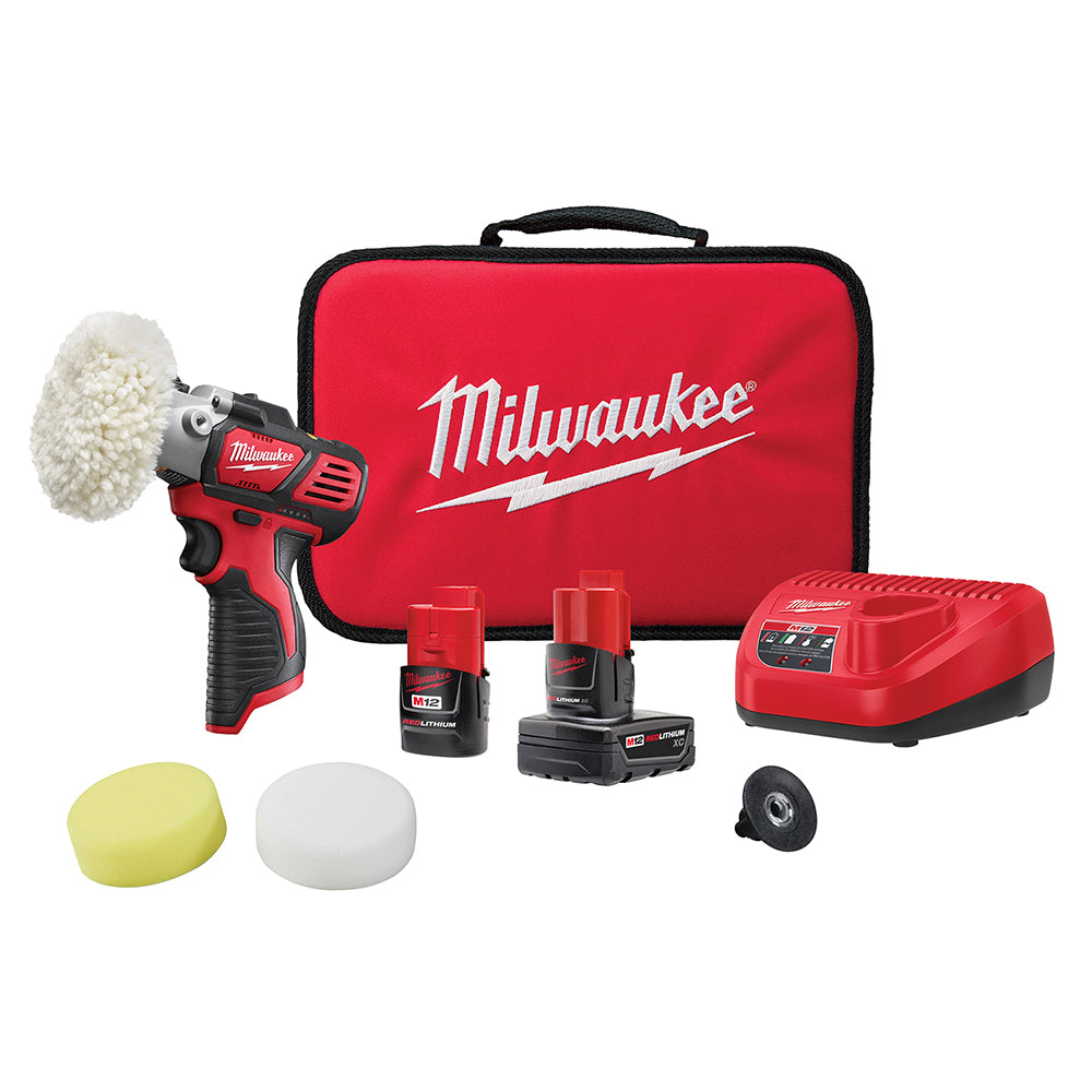 Milwaukee 2438-22X M12 Variable Speed Polisher/Sander Kit with XC Battery