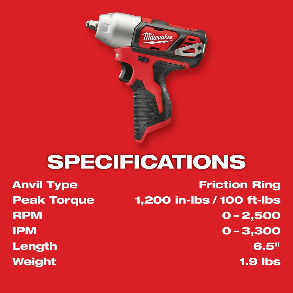 Milwaukee 2463-20 M12 3/8” Impact Wrench (Bare) - 4