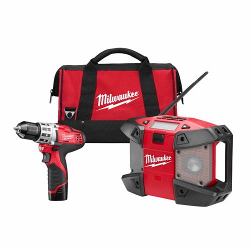 Milwaukee 2492-22 M12 12V Drill and Radio Combo Kit - 3