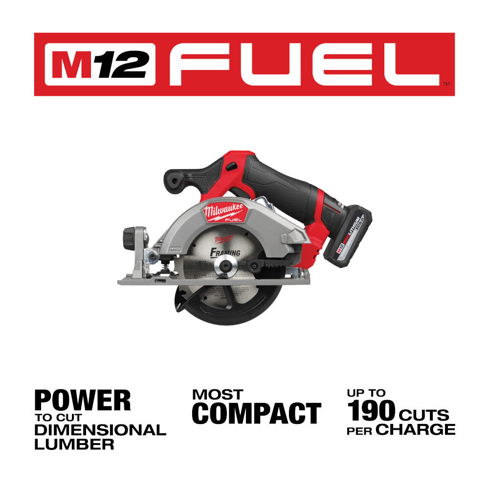 Milwaukee 2521-21HO M12 FUEL 5-3/8" Circular Saw Kit - 3