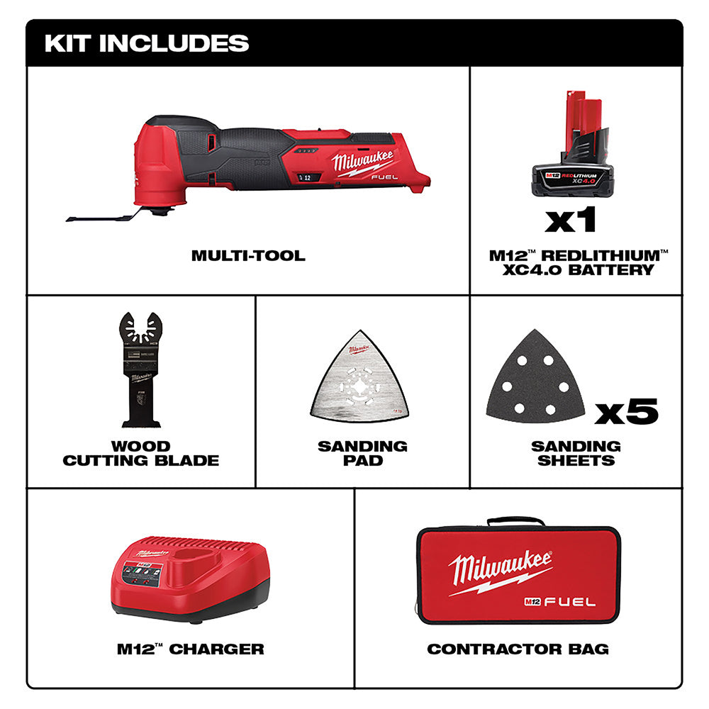 Milwaukee 2526-21XC M12 FUEL™ Oscillating Multi-Tool Kit - 3