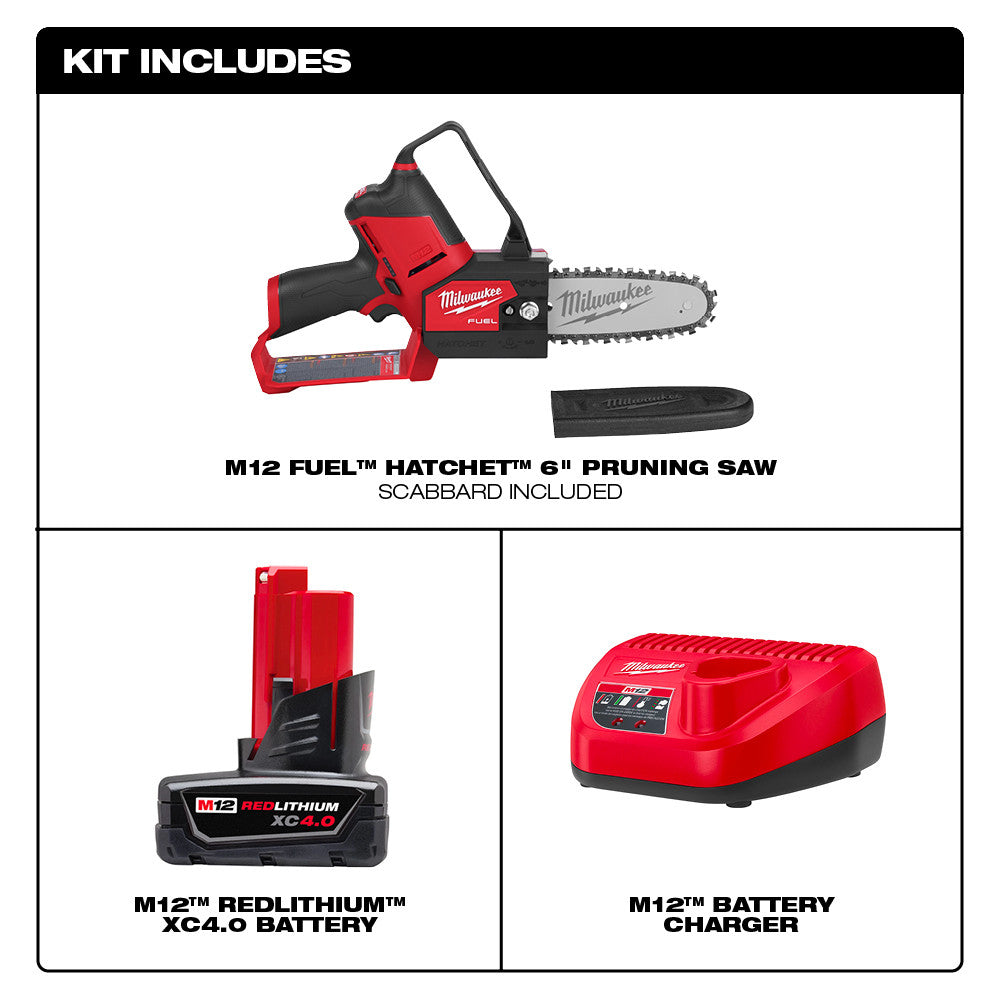 Milwaukee 2527-21 M12 FUEL™ HATCHET™ 6" Pruning Saw Kit - 2