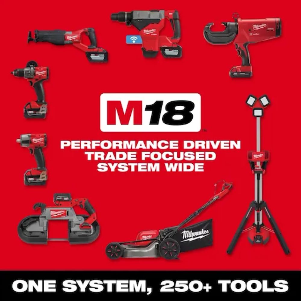 Milwaukee 2666-21B M18 18V Lithium-Ion Brushless Cordless 1/2 in. Impact Wrench with Friction Ring Kit - 7