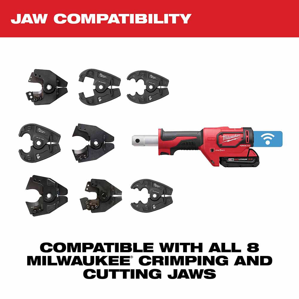 Milwaukee 2678-22O M18 Force Logic 6T Utility Crimping Kit With D3 Grooves And Fixed O Die - 6