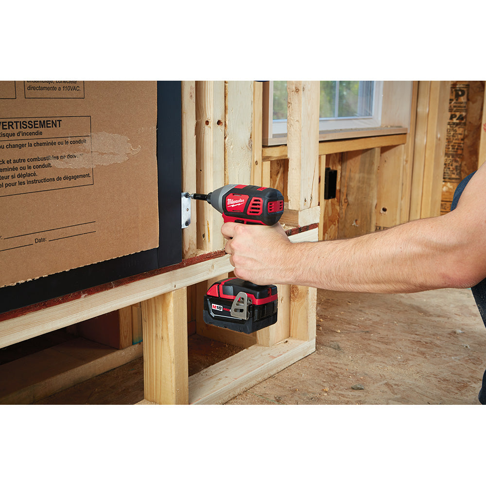 Milwaukee 2696-24 M18 Cordless Combo Compact Hammer Drill/Sawzall/1/4 Hex Impact Driver/Work Light/Charger/2 Battery - 13