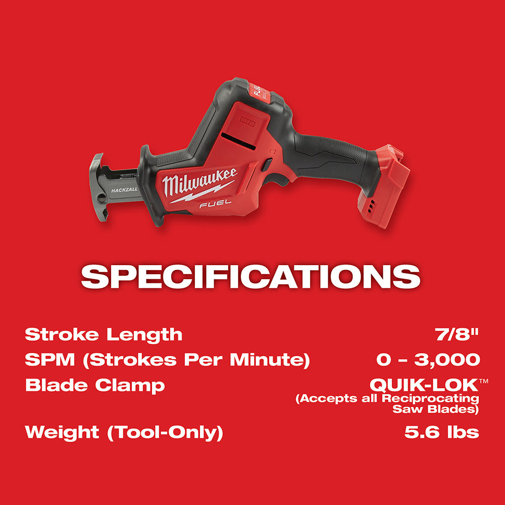 Milwaukee 2719-21 M18 FUEL Hackzall Kit - 16