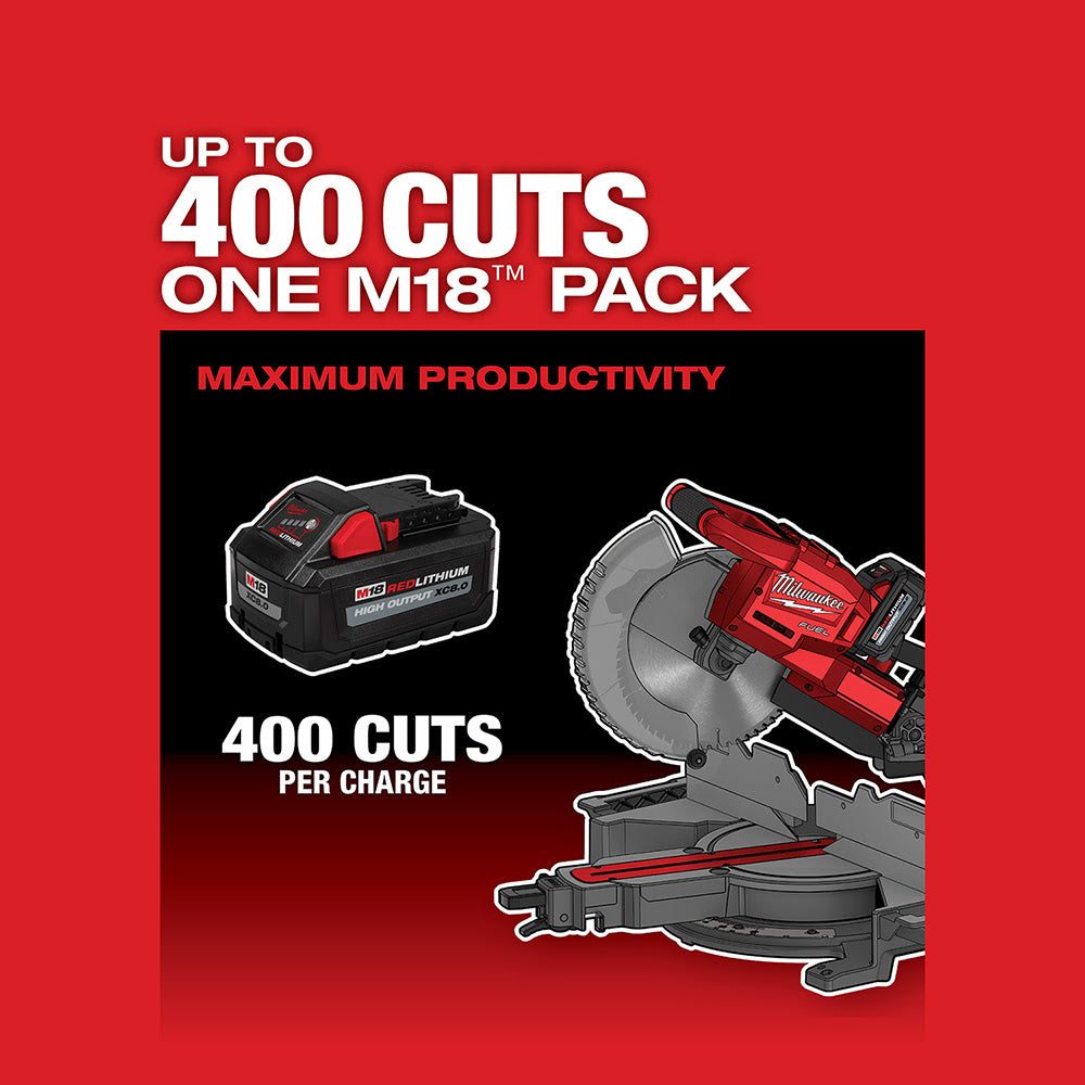 Milwaukee 2734-20 M18 FUEL Dual Bevel Sliding Compound Miter Saw Bare Tool - 6