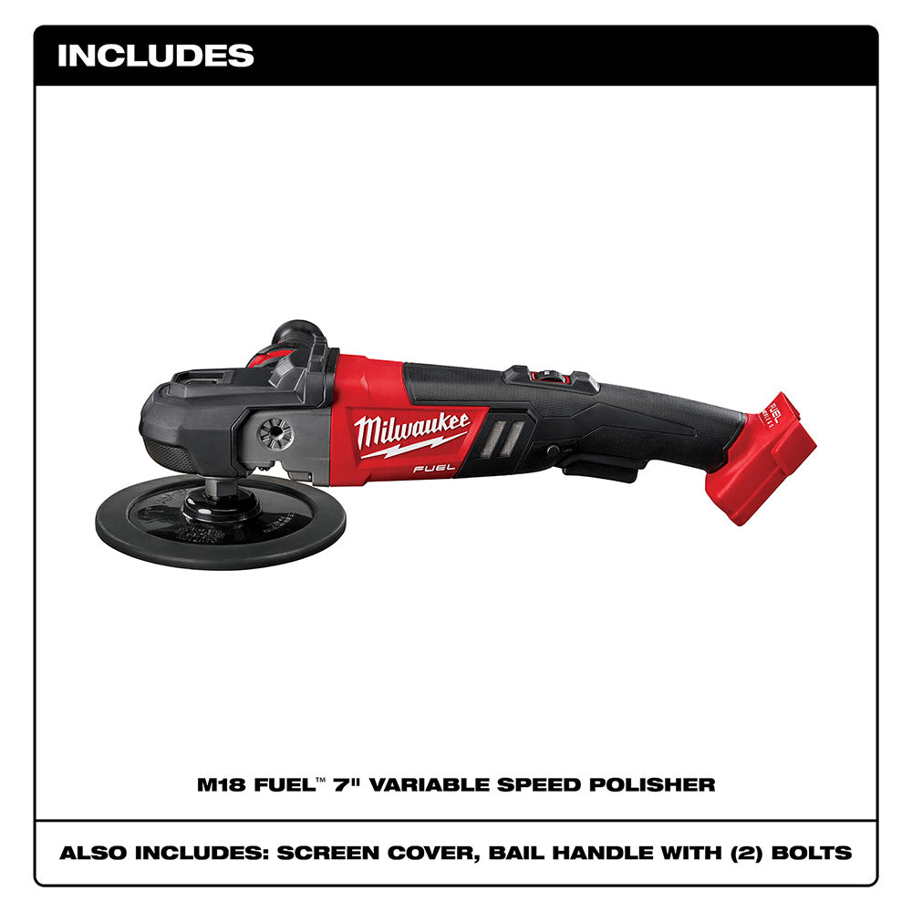 Milwaukee 2738-20 M18 FUEL 7" Variable Speed Polisher Bare Tool - 2