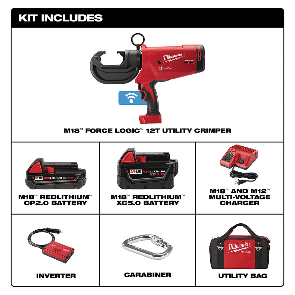 Milwaukee 2778-22 M18™ FORCELOGIC™ 12T Utility Crimper - 3