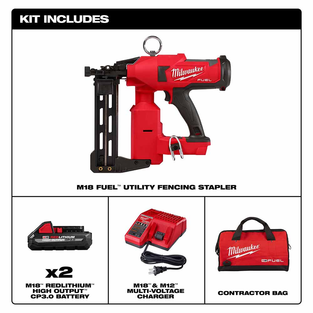 Milwaukee 2843-22 M18 Fuel Utility Fencing Stapler Kit - 3