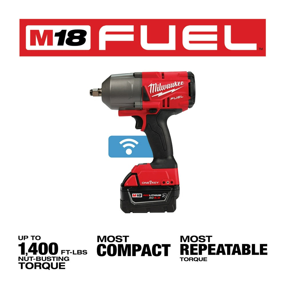 Milwaukee 2863-22R M18 FUEL w/ ONE-KEY High Torque Impact Wrench 1/2" Friction Ring Kit - 3