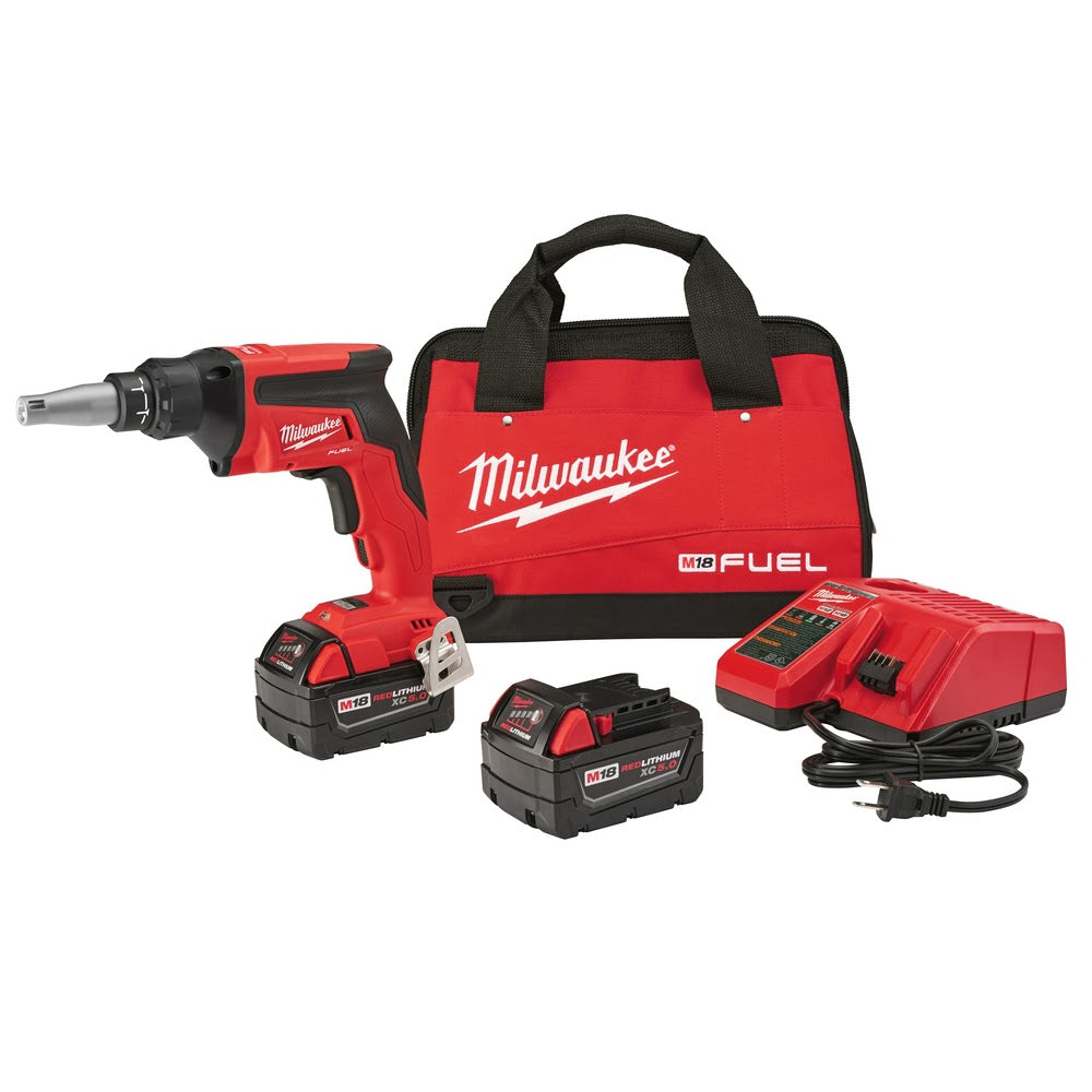 Milwaukee 2866-22 M18 FUEL Drywall Screw Gun Kit with High Capacity Batteries