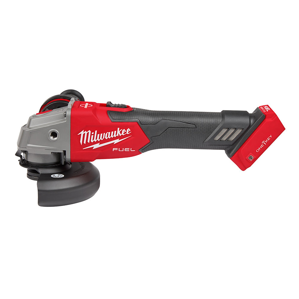 Milwaukee 2883-20 M18 FUEL™ 4-1/2" / 5" Braking Grinder w/ ONE-KEY™  Slide Switch, Lock-On