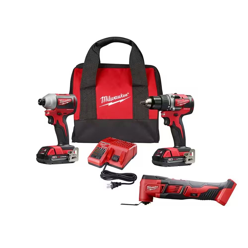 Milwaukee 2892-22CTM M18 18V Lithium-Ion Brushless Cordless Compact Drill/Impact Combo Kit (2-Tool) W/ (2) 2.0Ah Batteries, Charger & Bag