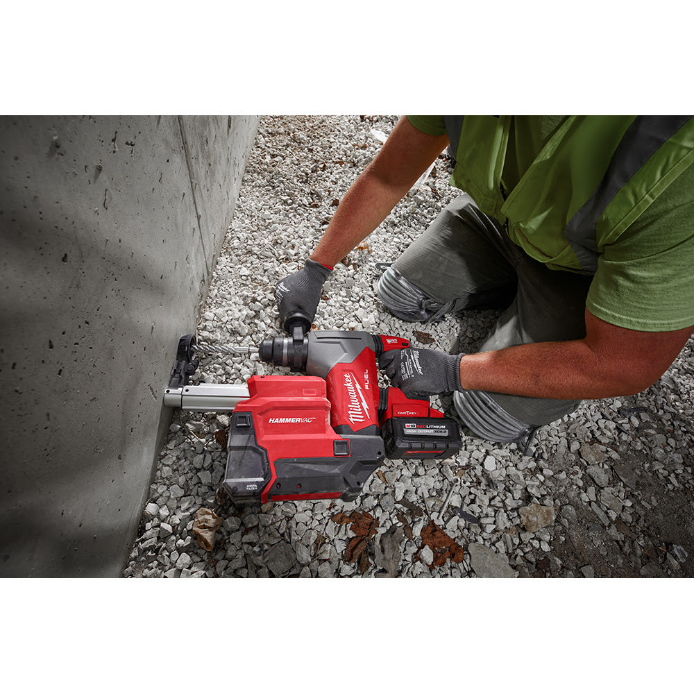 Milwaukee 2915-22DE M18 FUEL 1-1/8” SDS Plus Rotary Hammer Kit With Dedicated Dust Extractor - (2) XC6.0 Battery Pack - 8