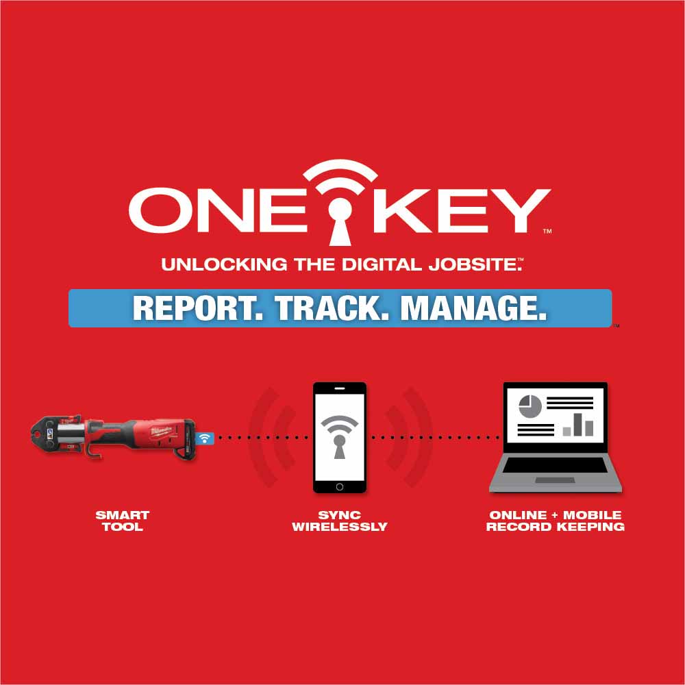 Milwaukee 2922-22 M18™ FORCE LOGIC™ Press Tool w/ ONE-KEY™ w/ 1/2"-2" CTS Jaws - 9