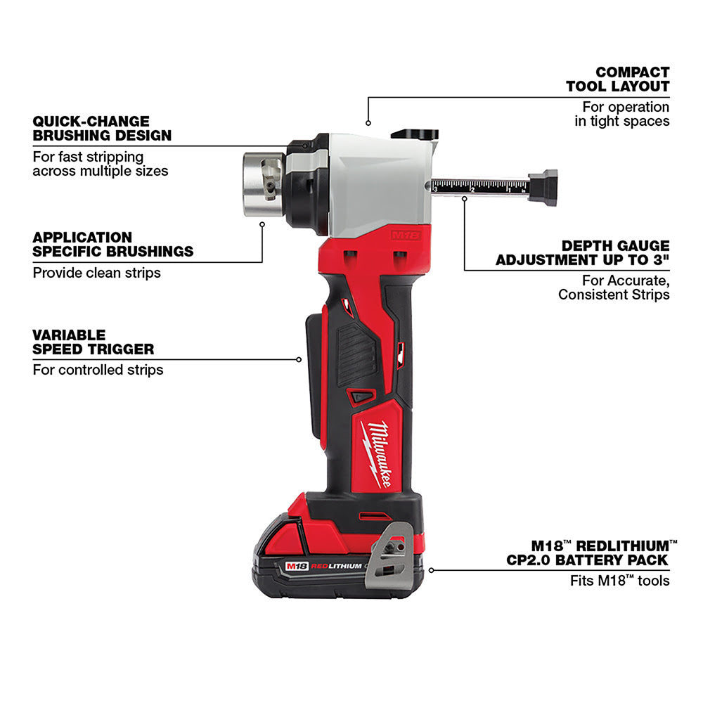 Milwaukee 2935AL-21 M18 Cable Stripper Kit for Al THHN / XHHW - 5